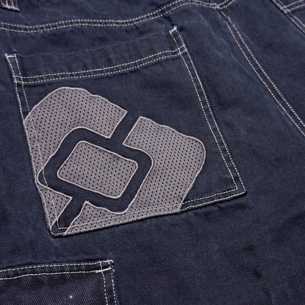 Vintage OTB Denim Jean Shorts Mens 36 Baggy Fit Jorts Black Skate Y2K 90s‎ - Picture 3 of 8